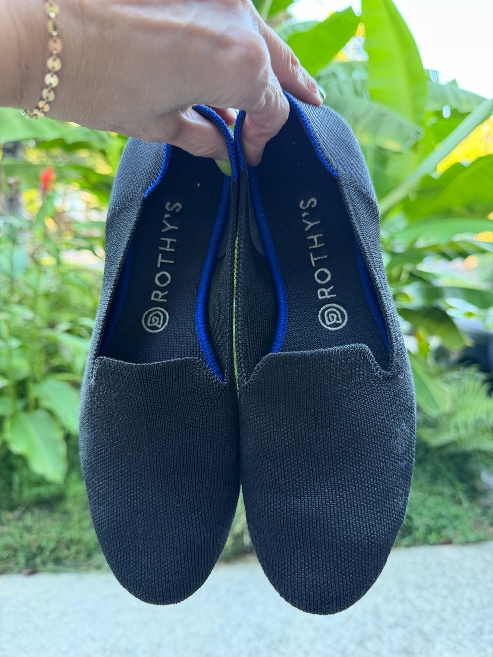 Rothy’s Women’s Black Slip-On Knit “The Almond” Loafers - Size 9.5